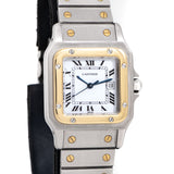 1980's Cartier Santos Carrée Ref. 2961 Two-Tone 18k Yellow Gold & Stainless Steel Watch (# 15249)