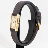 cartier tank with its crown shown prominently