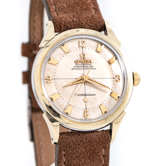 1956 Vintage Omega Constellation Dial Ref. 2852-5SC 14k Yellow Gold Cap over Stainless Steel (# 14496)