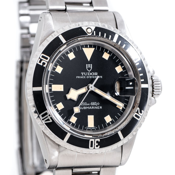 1980 Vintage Tudor Submariner Prince Oyster Date Ref. 94110 Snowflake Stainless Steel Watch (# 14514)