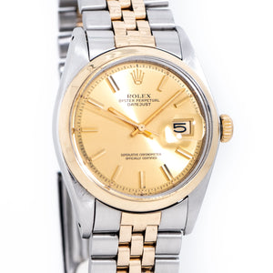 1972 Vintage Rolex Datejust Ref. 1600 Two-Tone in 14k Yellow Gold & Stainless Steel (# 14529)