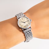 wrist shot of the movado, close up