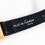 1990's Cartier Tank Must De 18k Yellow Gold Plated over Sterling Silver Watch (# 15376)