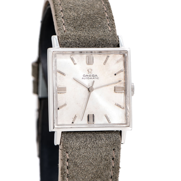 1965 Vintage Omega Automatic Square-Shape Ref. 161.014 Stainless Steel Watch (# 15374)