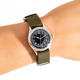 1943 Vintage Bulova Military WWII-era Nickle & Stainless Steel Watch (# 15370)