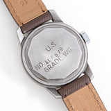 case back of the elgin military watch