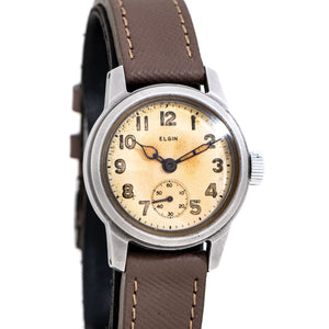 elgin military watch dial shot