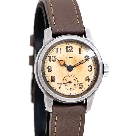 elgin military watch dial shot