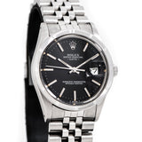 rolex date automatic black dial 