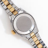 two tone rolex ladies watch case back shot