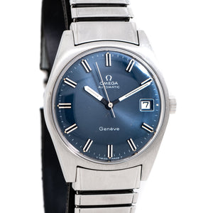 vintage omega geneve blue dial