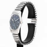 vintage omega geneve blue dial with crown shot