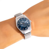 vintage omega geneve blue dial wrist shot