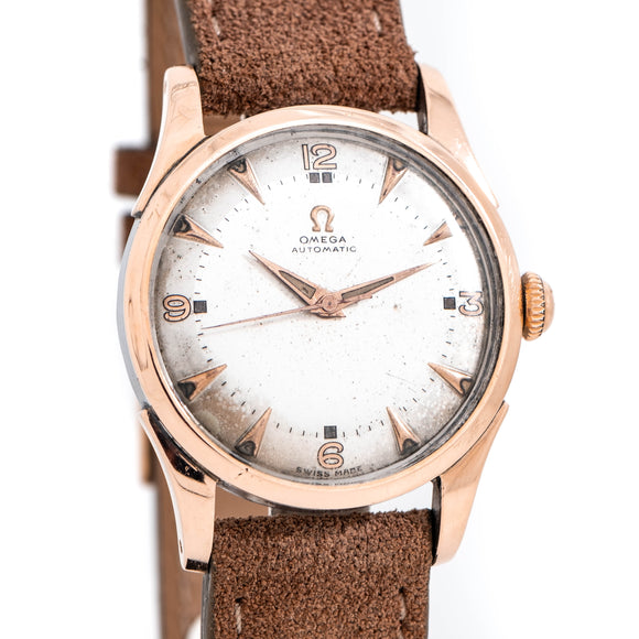 1949 Vintage Omega Automatic Ref. 2582-3 in 14k Rose Gold Capped Stainless Steel (# 14605)