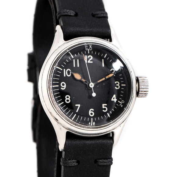 1942 Vintage Bulova A-11 Military WWII-Era Chrome & Nickel Watch (# 15407)