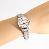 vintage tudor ladies watch wrist shot, close up