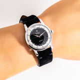 vintage zodiac glorious watch wrist shot, close up
