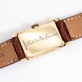 vintage hamilton rectangular seneca watch case back shot