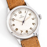 vintage omega watch dial shot, side view