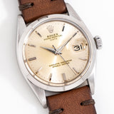 vintage rolex date automatic dial shot, on its back
