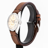 vintage rolex date automatic dial shot, side view