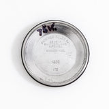 vintage rolex oyster perpetual grey dial interior case back shot