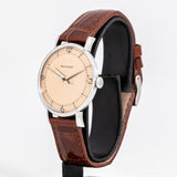 jaeger lecoultre patina watch dial shot, side view