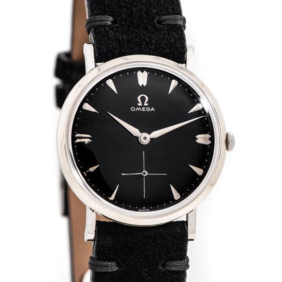 1957 Vintage Omega Ref. N-6255 14k White Gold Filled Watch (# 14665)
