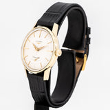 vintage longines flagship wristwatch dial shot, side view