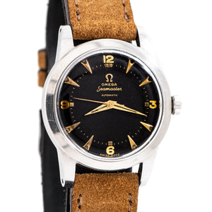 vintage omega seamaster black dial shot