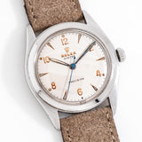 vintage rolex oyster dial shot, on its back