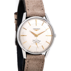 vintage longines flagship watch dial shot