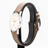 vintage longines flagship watch dial shot, side view