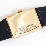 vintage omega rectangular watch case back shot