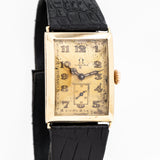 vintage omega rectangular watch dial shot