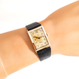 vintage omega rectangular watch wrist shot