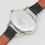 vintage vulcain oval shaped timepiece, case back