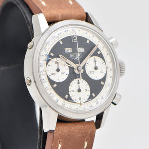 1969 Vintage Heuer Carrera 12 Dato Ref. 2547 N Three-Register Chronograph Triple Date in Stainless Steel (# 14430)