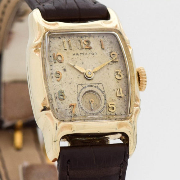 1954 Vintage Hamilton Lawton 10k Yellow Gold Filled Watch (# 14472)