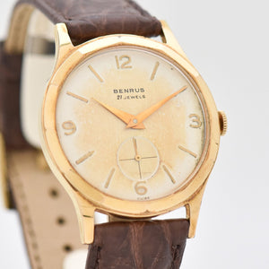 1960's Vintage Benrus 10K Yellow Gold Filled Watch (# 14650)