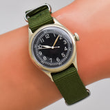 wrist shot of the bulova military, close up