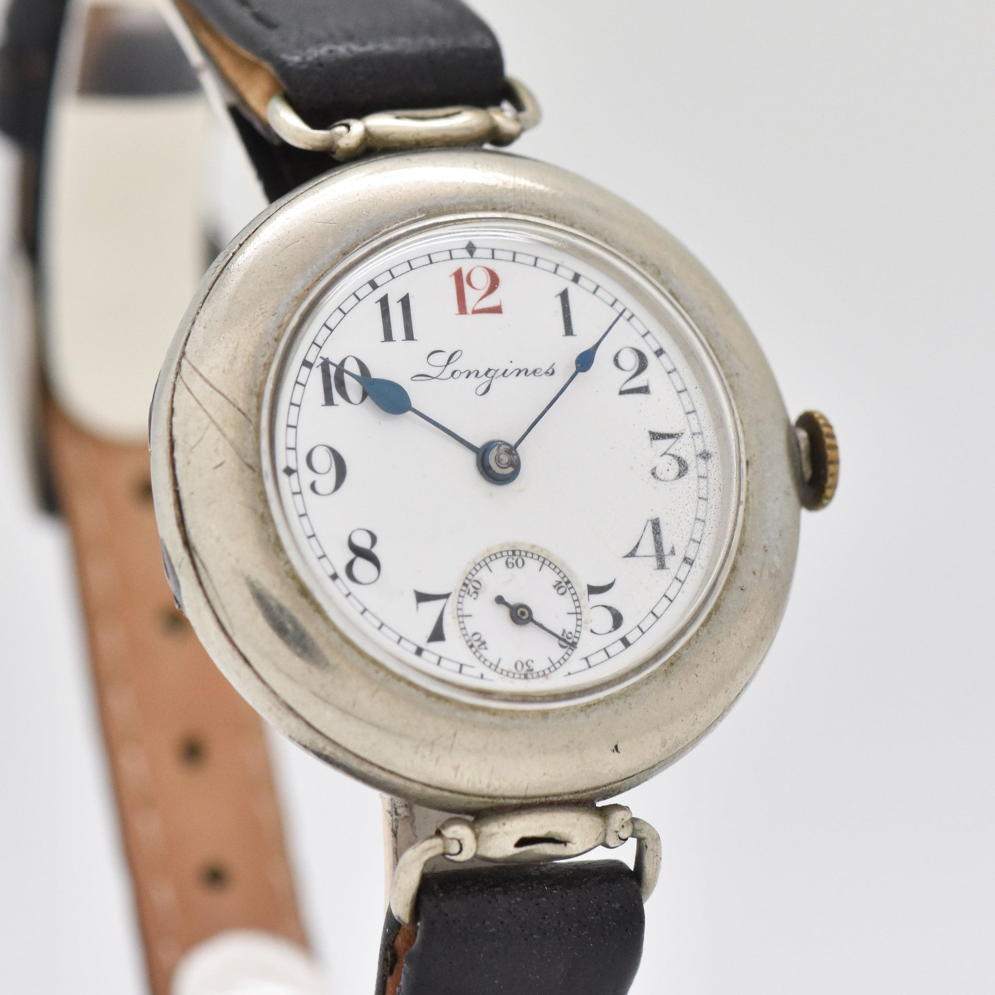 1913 Vintage Longines Pre WWI Military Nickle Watch 14520