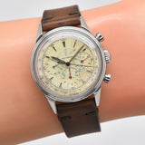 1950's Vintage Movado 3-Register Chronograph Sub-Sea Ref. 19058 Stainless Steel Watch (# 14570)