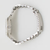 side shot of the crown of the omega seamaster