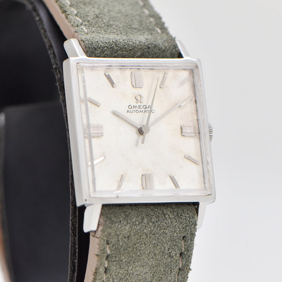 1965 Vintage Omega Automatic Square-Shape Ref. 161.014 Stainless Steel Watch (# 15374)