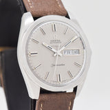 image of the dial of the omega seamaster timepiece