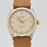1954 Vintage Rolex Oyster Perpetual Reference 6285 14k Yellow Gold & Stainless Steel Watch (# 14535)