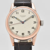 1942 Vintage Universal Geneve 14K Rose Gold & Stainless Steel Watch (# 14499)