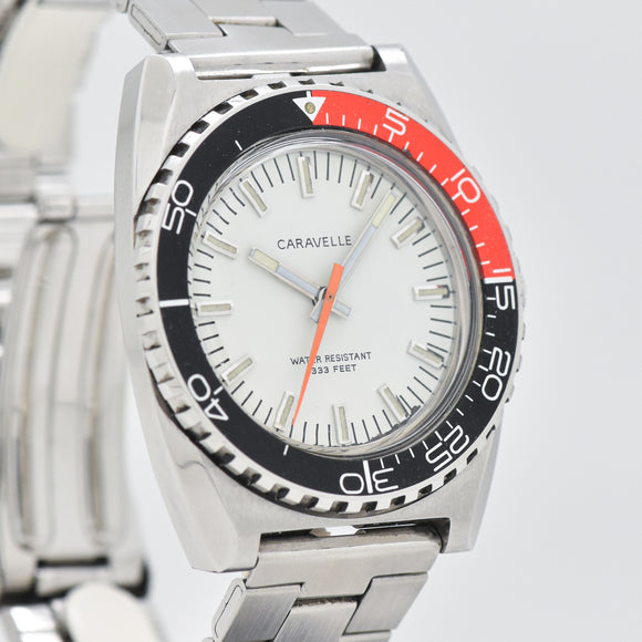 1976 Vintage Caravelle Diver Stainless Steel Watch (# 13665)