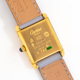 1990's Vintage Cartier Must De Tri-Color Ladies Sized 18k Yellow Gold Plated Sterling Silver (# 13993)